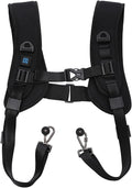 PULUZ Dual Camera Shoulder Harness for DSLR SLR Cameras with Quick Release | Double Camera Tether Strap, Soft Pad Decompression Strap Belt With 1/4 inch Screw by PULUZ