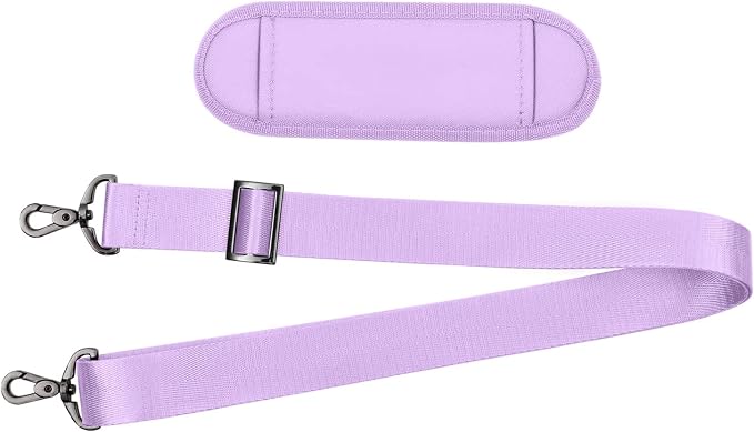 MOSISO 56 inch Shoulder Strap, Adjustable Soft Universal Non-Slip Strap | Thick Replacement Strap, Fit Padded with Metal Swivel Hooks for Laptop Shoulder Bag/Laptop Messenger Bag, Purple - Image 6