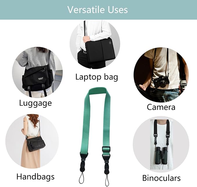 3 Pack Adjustable Shoulder Strap:Comfortable for iPad Strap Nylon Neck Lanyard for iPad/Samsung Tablet Case,Camera Binocular Crossbody Laptop Luggage Bag(Mint Green) | for iPad/Samsung Tablet Case,Camera Binocular Crossbody Laptop Luggage Bag - Image 5