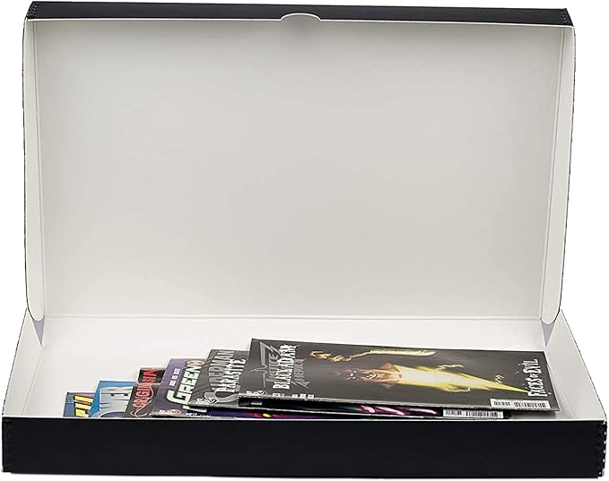 Lineco Clamshell Archival Storage Box, 11.5x17.5x1.75 Inch, Black | Acid-Free with Metal Edge Boxboard, Organize and Store Photos Documents Cards Negatives Magazine Prints Family Records DIY - Image 8