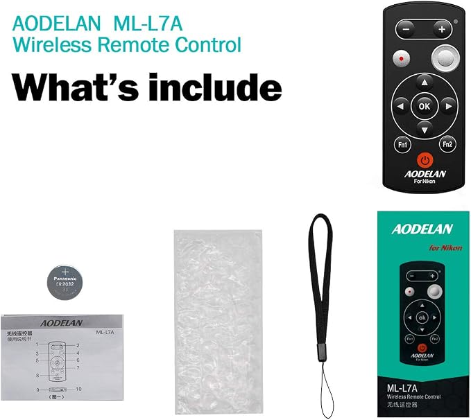 AODELAN Camera Wireless Shutter Release Remote Control for Nikon | Compatible with Nikon COOLPIX P1000 P950 B600 A1000 Z50 Z30 Z fc, Replaces for Nikon ML-L7 - Image 7