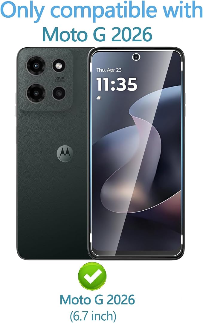 Anoowkoa 3 Pack Glass Screen Protector for Moto G 2026 + 3 Pack Moto G 5G 2026 Split Camera Lens Protector Tempered Glass Flim.9H Hardness.Bubble-free.Anti-Scratch.No Bubbles.Easy Installation - Image 7