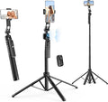Rollei Auto Face Tracking Tripod, Smartphone Gimbal Stabilizer 64'' Selfie Stick Tripod Holder 360° Rotation for iPhone/Android Stand for Filming Streaming Tiktok Video Vlog by Rollei