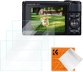 K&F CONCEPT 3 Pack Screen Protector Compatible with Canon SX740 Camera | Ultra Clear Tempered Glass Screen Protector Anti Scratch Bubble Free Ultra Resistant PF04 by KFCONCEPT