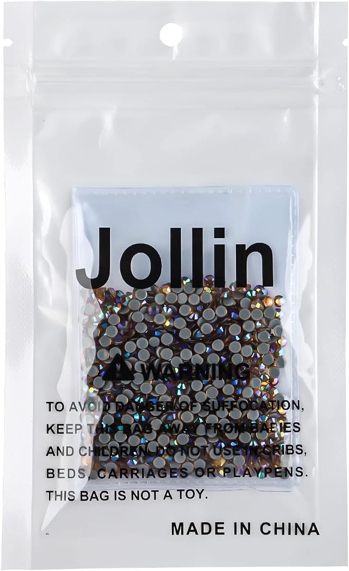 Jollin Hotfix Rhinestones Flatback Crystal Gems 3.2mm SS12, Topaz AB | 1440pcs Hot Fix Crystals Glass Rhinestones for Bedazzling, Crafting, Clothes, Shoes & Accessories DIY Decoration - Image 7