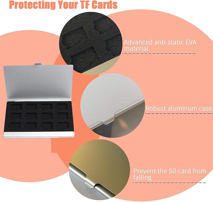 Aluminum Waterproof Memory Card Case - Ultrathin Mini Rustproof Protector for Micro SD/Micro SDXC/TF Cards (Silver Color) - Image 4