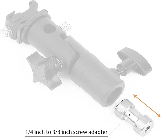 Anwenk 1/4 to 3/8 Screw Adapter Converter Threaded Screws Adapter Spigot Screw Mount Set for Camera Tripod Monopod Ballhead Flash Light Stand Shoulder Rig - Image 5
