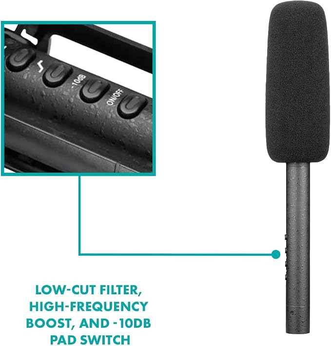 Movo Shotgun Blimp Microphone Bundle - Powerful XLR Microphone for Camera - Video Mic for DSLR Camera Accessories - Shotgun Mic Grip for Boom Mic - Blimp with XLR Cables - Pro Video Equipment - Image 5