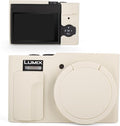 MUZIRI KINOKOO Silicone Sleeve Compatible for Panasonic Lumix ZS99 Camera - Soft Protective Cover for DC-ZS99/TZ99 Digital Camera with Removable Lens Cover - Anti-Slip & Anti-Scratch - Off White by MUZIRIKINOKOO