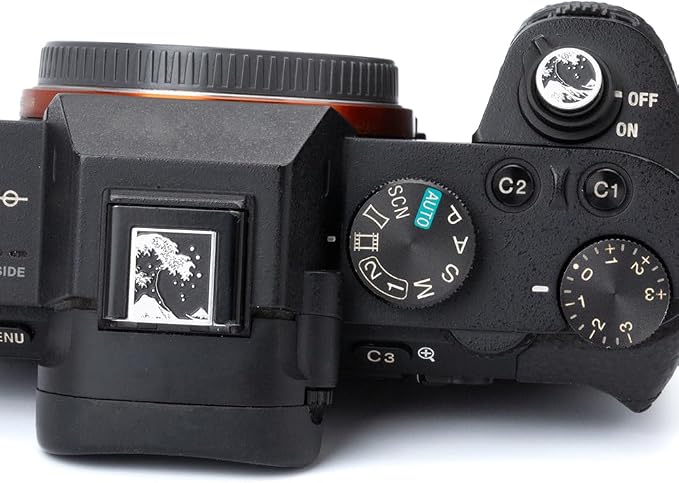 Kanagawa Wave Pattern Camera Hot Shoe Cover Shutter Button for Sony A1 A7C A7CR A7CII A7R A7M2 A7M3 A6700 A6600 A6500 A6400 A6300 (Aluminum Alloy-Set) - Image 7