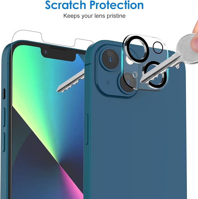 JETech Screen Protector for iPhone 13 mini, 2+2 Pack | with Camera Lens Protector, HD Clear Tempered Glass, Anti-Scratch Protection, Easy Installation Tool - Image 5