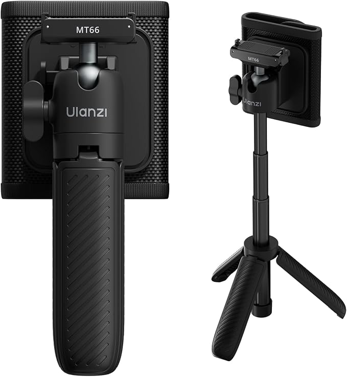 ULANZI MT66 3-in-1 Quick Release Tripod for DJI Action 6/Nano/Xtra Atto | 3-in-1 Tripod Selfie Stick & Backpack Mount | Instant Magnetic Quick Release | 360° Ball Head | Portable 3.8oz Pocket Size by ulanzi