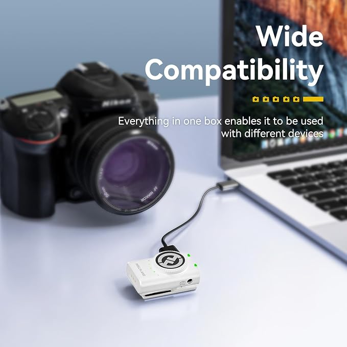 Hollyland Lark M2 Wireless Lavalier Microphone for iPhone/Android/Camera/PC/Laptop with Lightning/USB-C/Plug, 48KHz 24Bit, 1000ft Range, Noise Cancellation, 30H Battery for Video Recording, Streaming - Image 5