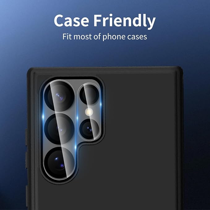 Dengduoduo 3 Pack Camera Lens Protector for Samsung Galaxy S26 Ultra, Tempered Glass Camera Protector Back Lens Cover, Ultra HD, 9H Hardness, Anti-Scratch, Case Friendly[No Affect on Night Shots] - Image 6