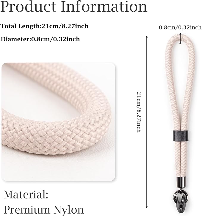 VOVMOEYA Camera Wrist Strap Rope,Camera Hand Strap Compatible with Fujifilm Nikon Canon Sony DSLR Camera - Grey - Image 2