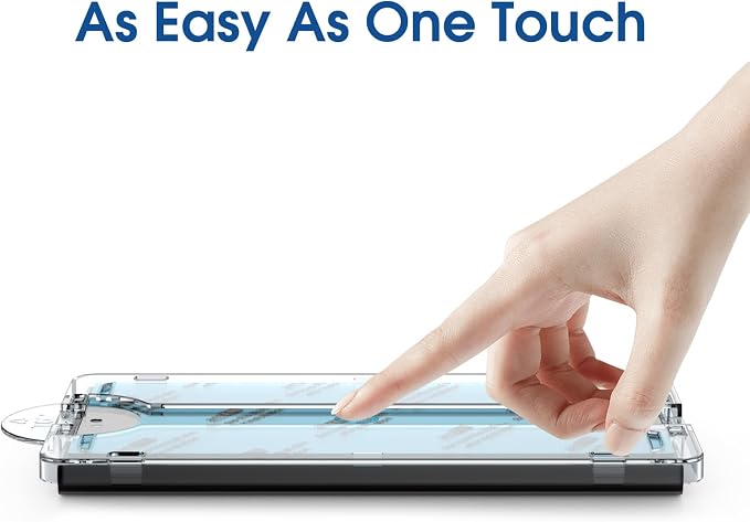 amFilm OneTouch for Samsung Galaxy S24 Ultra Screen Protector TemperedGlass | Auto-Alignment, 30s Install, Bubble Free, Scratch & Drop Protection, HD Clear, Camera Lens Protector, 2+2 Pack (S24U-6.8'') - Image 8