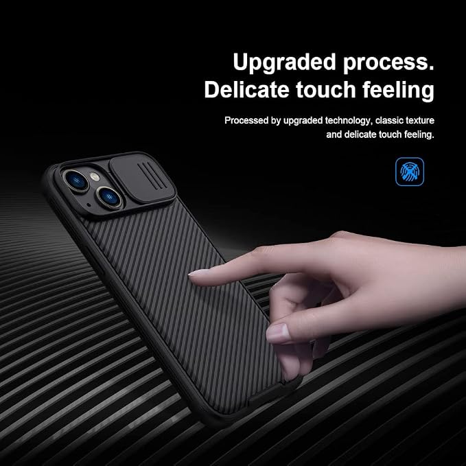 Mangix for iPhone 14 Case with Camera Cover,Slim Fit Thin Polycarbonate Protective Shockproof Cover with Slide Camera Cover, Upgraded Case for Apple iPhone 14 6.1inch (Black) - Image 3