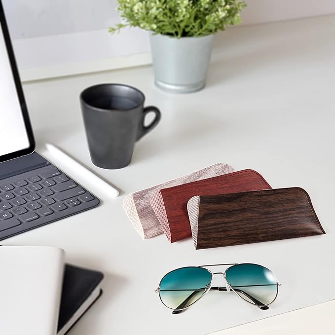 TRIUMPH VISION 3 Pack Reading Glasses Pouch Soft Case Eyeglass Sleeve Slim | Alternative to Bulky Case in bag, Lightweight Lined Padded Protect Optical lens Slip in, Cute Pattern Portable for Daily Use - Image 8