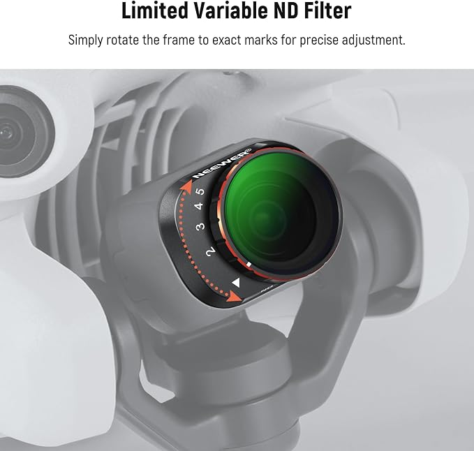 NEEWER Variable ND Filter Compatible with DJI Mini 4 Pro, ND2-32 1-5 Stops Snap On Multicoated HD Optical Glass Metal Slim Frame Drone Camera Lens Accessories for Aerial Photography Video Recording - Image 3