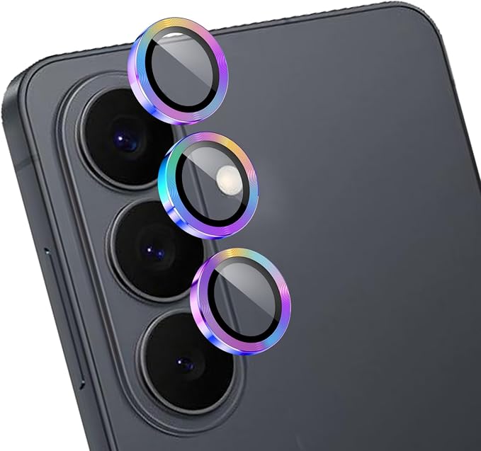 Camera Lens Protector for Samsung Galaxy S26 Plus/S26+,1 Pack | Tempered Metal Glass Camera Cover, HD Clear Anti-Scratch Lens Screen Protector Film,Case Friendly,Colorful Titanium by Unknown