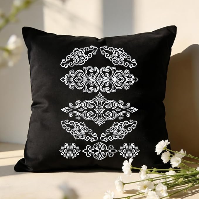 1 Pc Scroll Pattern Iron on Rhinestones Transfer, Silver Hotfix Iron on Patch Transfer Decals Crystal Heat Transfer Clothing Repair Decor for Bridal Wedding Dress Clothes Shoes Decoration - Image 5