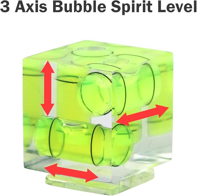 Camera Hot Shoe Level, Chromlives 3 Axis Spirit Bubble Level Standard Shoe Level Mount Compatible with DSLR Film Camera Canon Nikon Olympus Pentax - Image 3