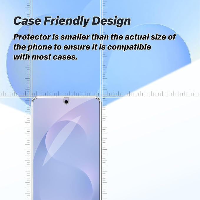 BIGFACE Galaxy S25 Edge Tempered Glass Screen Protector + Camera Lens Protector [2 + 2 Pack][Case Friendly][Anti-Scratch][Ultrasonic Fingerprint Unlock] HD Protective Film for Samsung Galaxy S25 Edge - Image 5