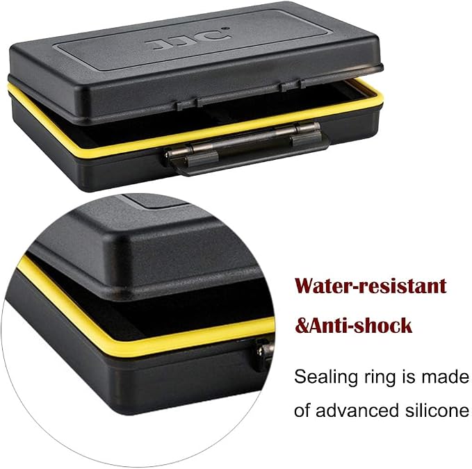 JJC Camera Battery Memory Card Case, SD Micro SD TF MSD XQD Card and Battery Holder Storage Organizer for Canon Nikon Sony Fujifilm Olympus,Water-Resistant & Shockproof - Image 4