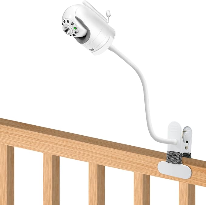 AOZTSUN Flexible Clip clamp Mount Compatible with Infant Optics DXR-8 and DXR-8 PRO Video Baby Monitor Camera 15.7 inches Flexible Long Gooseneck Arm, Baby Monitors Holder for Crib Baby Camera Stand by AOZTSUN