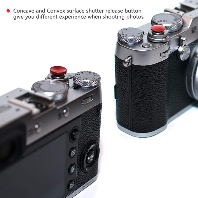 Dark-red Metal Soft Shutter Release Button,Delicate Camera Shutter Button 11mm Concave 10mm Convex Surface(2 Pack) - Image 8