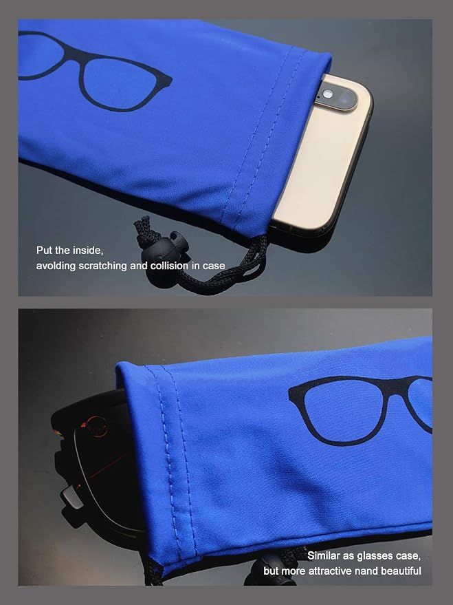 Quality Microfiber Eyeglass Pouch with Bead Lock Micro Fiber Sunglasses Case Pouch Soft Store - Image 5