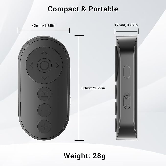 Wireless Camera Remote Control with Zoom for iPhone & Android, Bluetooth Camera Remote Shutter with Front/Rear Camera Switch for Photo & Video, Smartphone Bluetooth Clicker for TikTok. - Image 9