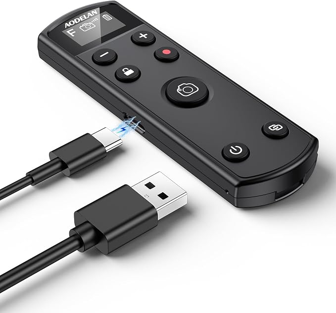 for Fujifilm Camera Rechargeable Shutter Release, Wireless Remote Control | Compatible with Fuji X-T30 II,X-S10,X-H2,X-H2S,X-T3,X-T4,X-T5,X-S20,X-T30,X-T50,X-M5,X100VI,X-E5,X Half by AODELAN