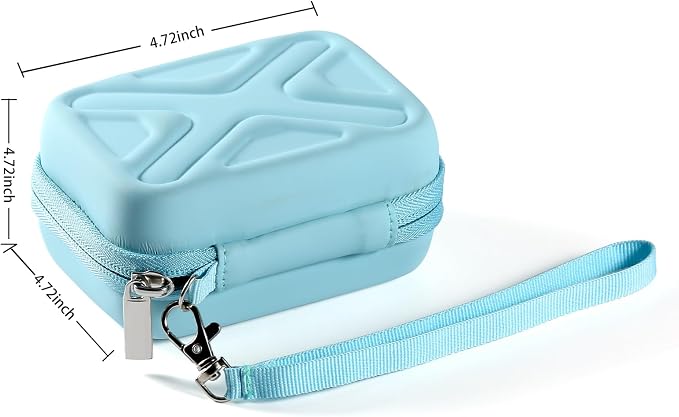 Digital Camera Case for AbergBest 21 Mega Pixels 2.7" LCD Rechargeable HD/Kodak Pixpro/Canon PowerShot ELPH 180/190/Sony DSCW800/DSCW830 Cameras, Travel Carrying Protective Case for Camera- Lightblue - Image 3