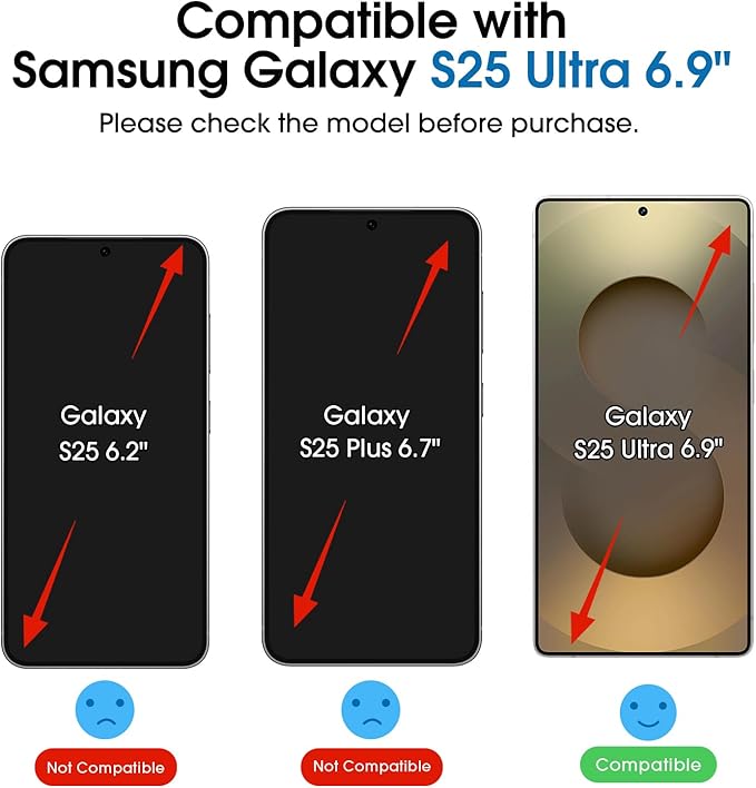 amFilm OneTouch for Samsung Galaxy S25 Ultra Screen Protector TemperedGlass | Auto-Alignment, 30s Install, Bubble Free, Scratch & Drop Protection, HD Clear, Camera Lens Protector, 2+2 Pack (S25U-6.9'') - Image 2