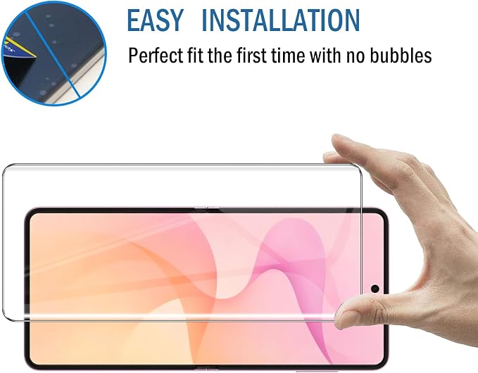 2+2 Pack Soft Flexible TPU Film Screen Protector for Samsung Galaxy Z Flip 8/Z Flip8 & Front Tempered Glass Screen Protector, HD Clear,Support Fingerprint Unlock,with Easy Installation Alignment Tool - Image 8