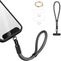 Phone Wrist Strap Lanyard Hand Universal Adjustable Phone Finger Grip Wristlet with 3 Patches Tether Anti Theft for iPhone 16 Pro Max 15 14 Charms for Keychain USB Flash Drive Wallet ID Name Tag Grey by Casecond