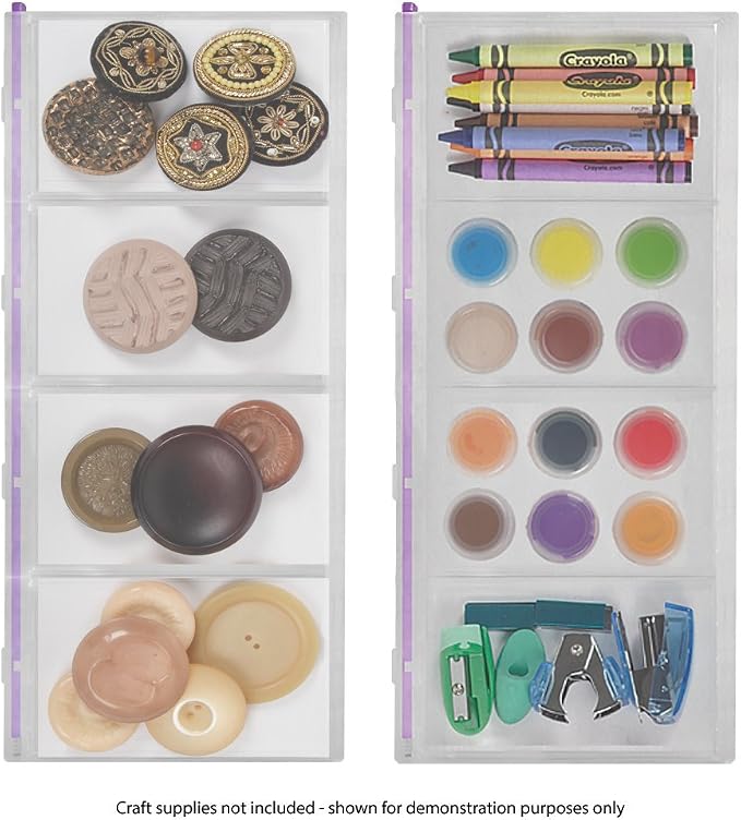 Craft Mates Bead Organizer, 4 Locking Compartments, Plastic Storage (2XL) | Clear Plastic Storage for Buttons, Pins, Jewelry, Diamond Art & Craft Supplies, Large Portable Organizer for Crafters - Image 5
