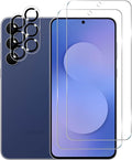 BIGFACE Galaxy S25 FE Tempered Glass Screen Protector + Camera Lens Protector [2 + 2 Pack][Case Friendly][Anti-Scratch][Ultrasonic Fingerprint Unlock] HD Protective Film for Samsung Galaxy S25 FE by Wehaveaprofessionalteam