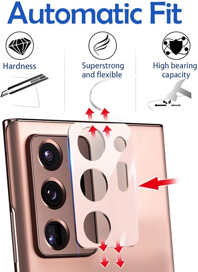Suoman 3-Pack for Samsung Note 20 Ultra Camera Lens Protector - [Aluminum alloy] [Does not Affect Night Shots] 9H Hardness Tempered Glass Film - Mystic Bronze - Image 4