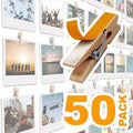 50 pack Mini Self Adhesive Clips for Pictures - Poster Hanger Paper Clip Holder for Wall, Photo Cards Hanging Display Office Board & Picture Boards, Artwork Photos Holders Card Hangers Dorm Room Decor by TOROS
