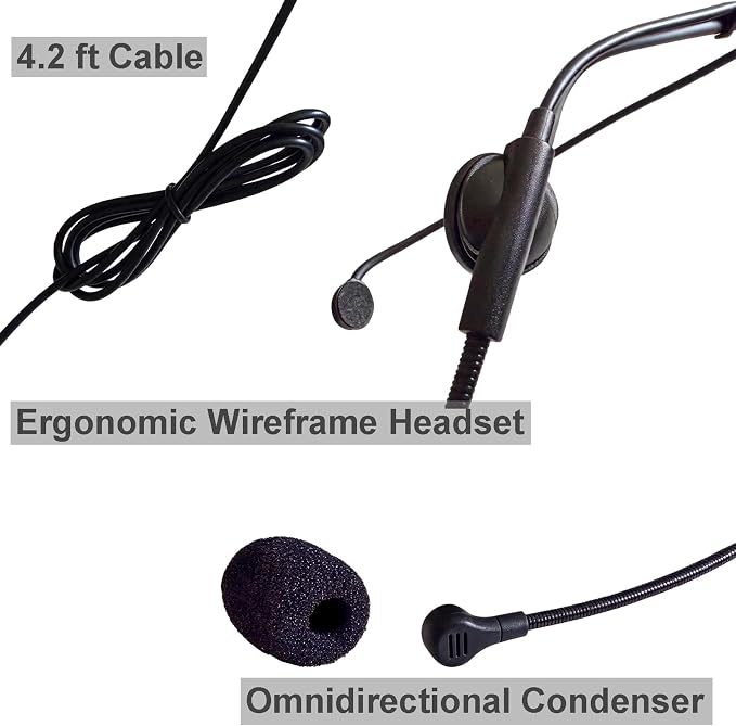 Replacement Headset Microphone Compatible with AKG Wireless Bodypacks–Condenser Headworn Mic with TA3F Mini 3-Pin Connector for AKG Bodypacks Transmitters for Singers, Speakers,Performers - Image 3