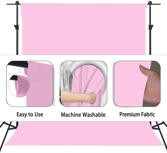 Pink Photography Backdrop for Photoshoot, Fabric 10x20ft | Versatile Studio Photo Backgrounds, Non Reflective, Easy to Use, for Portraits, Product, Party, Video Creation - Image 6