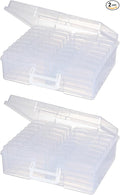 novelinks Photo Storage Boxes with Handle, Photo Organizers and Storage | 2Pack Clear, Photo Albums 4x6 Pictures, Photo Cases, Classroom Organization, Index Card Box, Photo Card Holder, Seed Storage by novelinks