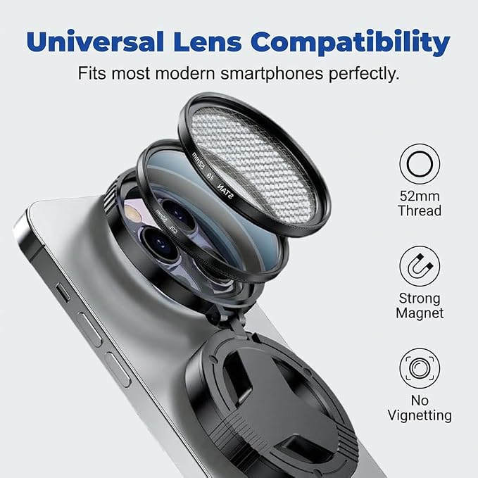 Magnetic CPL Phone Camera Filter Kit, 2026 New Quick Mount Polarizing Filter, Upgraded Filters for Mobile Photography, Portable Color Enhancing Filters for Outdoor Shooting (Star Filter) - Image 5