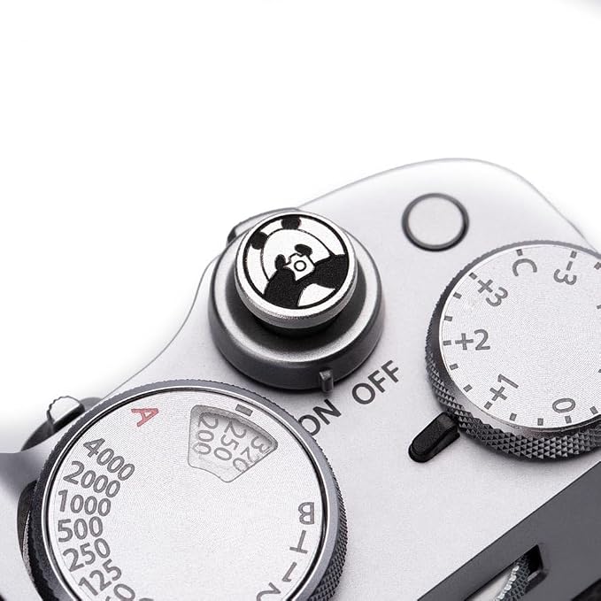 Camera Metal Hot Shoe Cover Protector Cap Cute Button Compatible for Fujifilm X100VI X100V X-M5 X-T4 X-T3 for Nikon ZF Z5 Z6 Z6II (Aluminum Alloy-Shutter Decorative Button) - Image 2