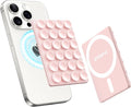 amBand Magnetic Suction Phone Mount for MagSafe Case, Silicone Octo Cup Buddy Sticky Grip Holder for iPhone, Removable Hands-Free Selfie/Video for TikTok Influencers, Women Gift, Light Pink by amBand