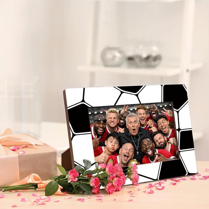 Soccer Picture Frame, Sports Themed Photo Frame, Tabletop Display Frames for Soccer Players and Coaches, Sports Decor for Home Office, Insert 4x6 Inches Photos - Image 4
