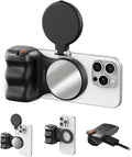 TELESIN Fun Shot Magnetic Phone Camera Grip with Magnetic Selfie Light Kit | Phone Selfie Grip Creator Kit for iPhone Magsafe & Android Native Camera Selfies/Photography/TikTok/Zoom Calls/Video (Black) by telesin