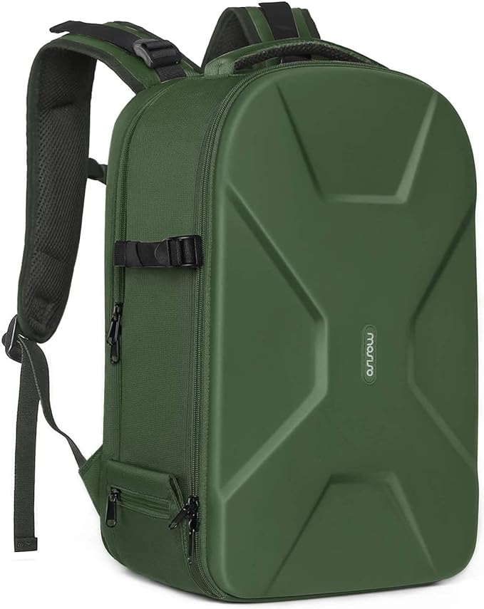 MOSISO Camera Backpack, DSLR/SLR/Mirrorless Photography Camera Bag | 15-16 inch Waterproof Hardshell Case with Tripod Holder&Laptop Compartment Compatible with Canon/Nikon/Sony, Army Green by MOSISO
